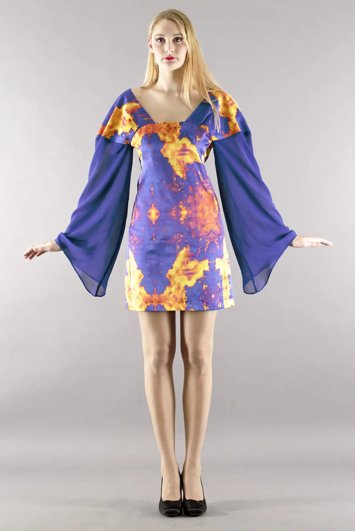 Bottiglia astratta blu - oro 