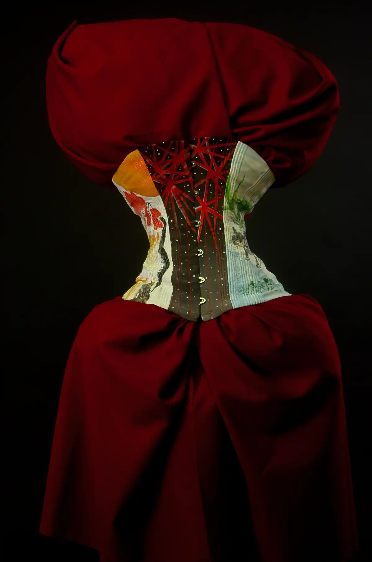 Bottiglia astratta blu - oro 