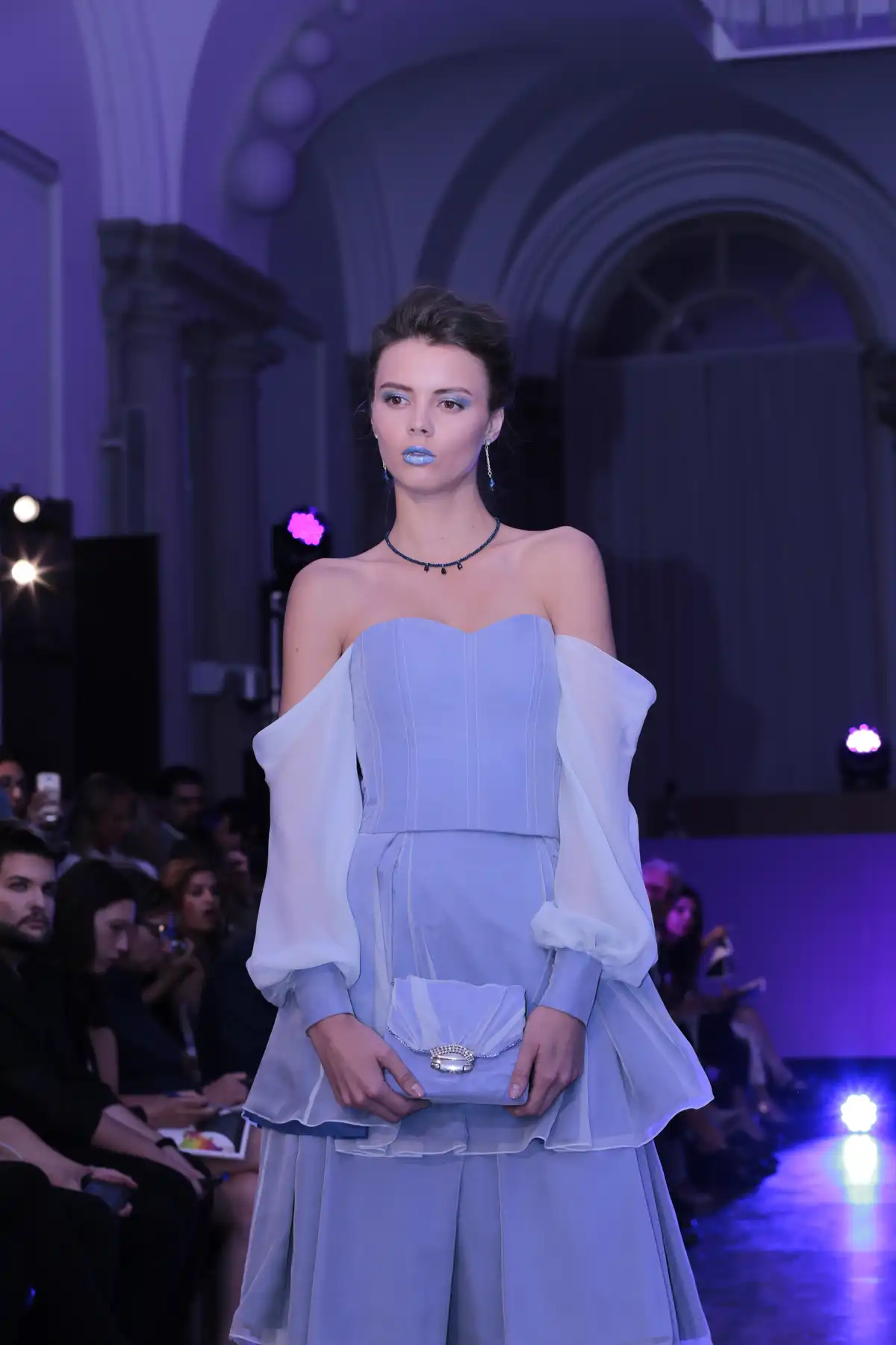 Bottiglia astratta blu - oro 