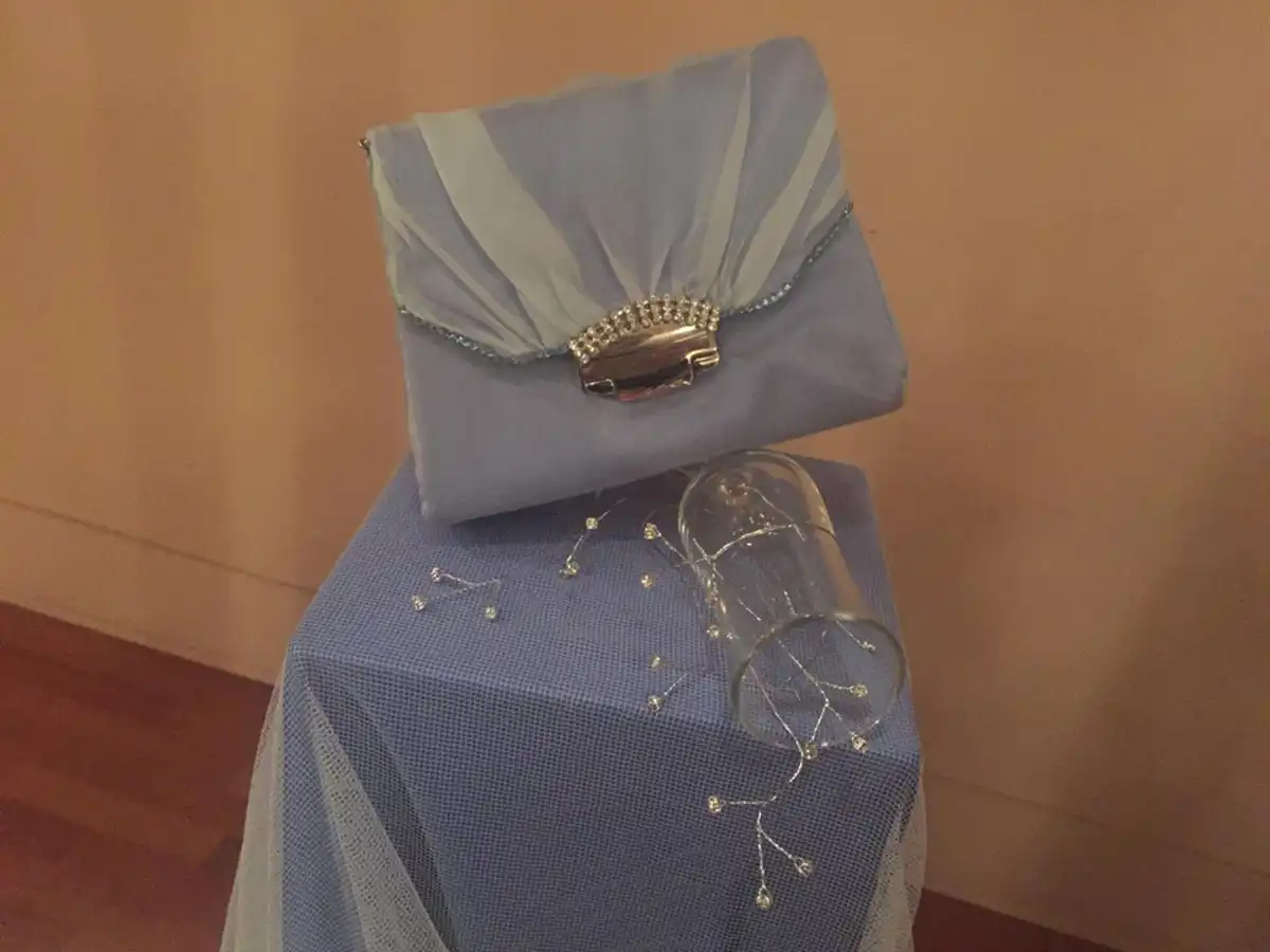 Bottiglia astratta blu - oro 