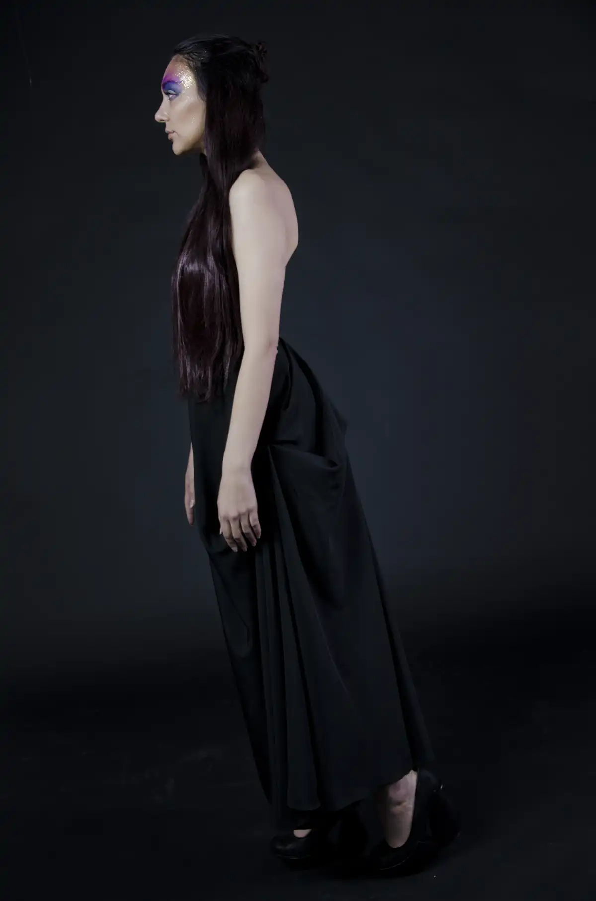 Bottiglia astratta blu - oro 