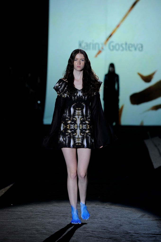 Bottiglia astratta blu - oro 