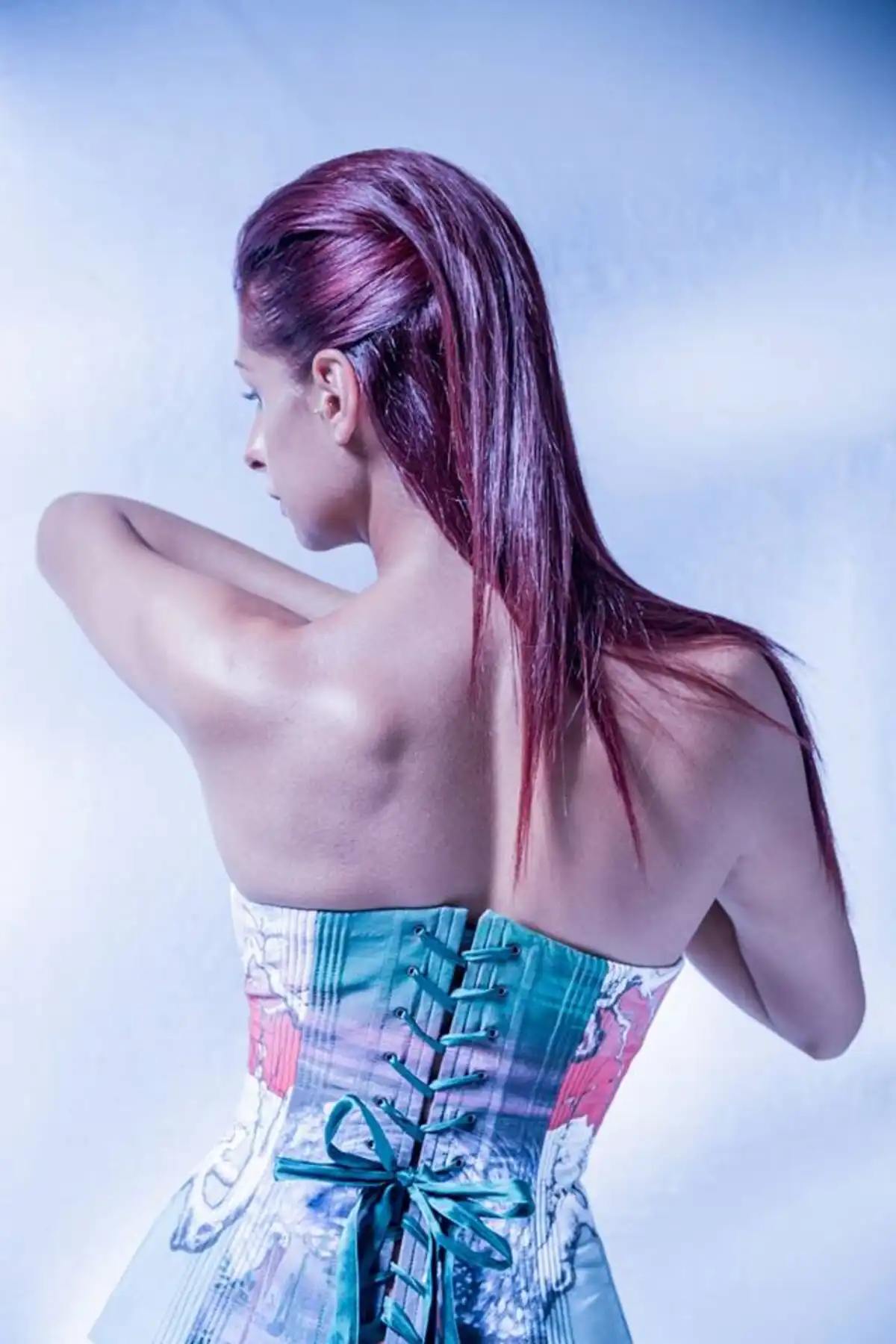 Bottiglia astratta blu - oro 