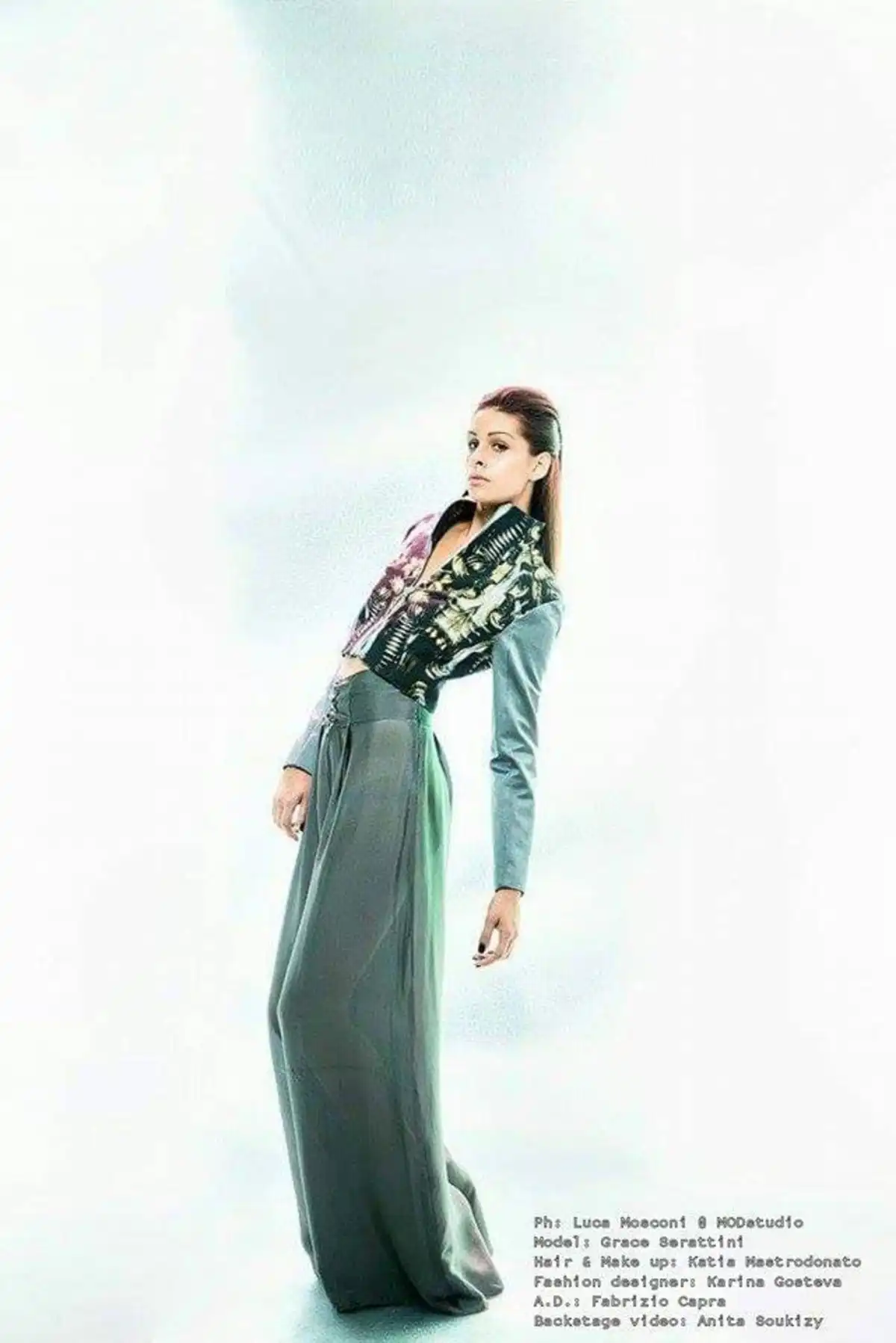 Bottiglia astratta blu - oro 