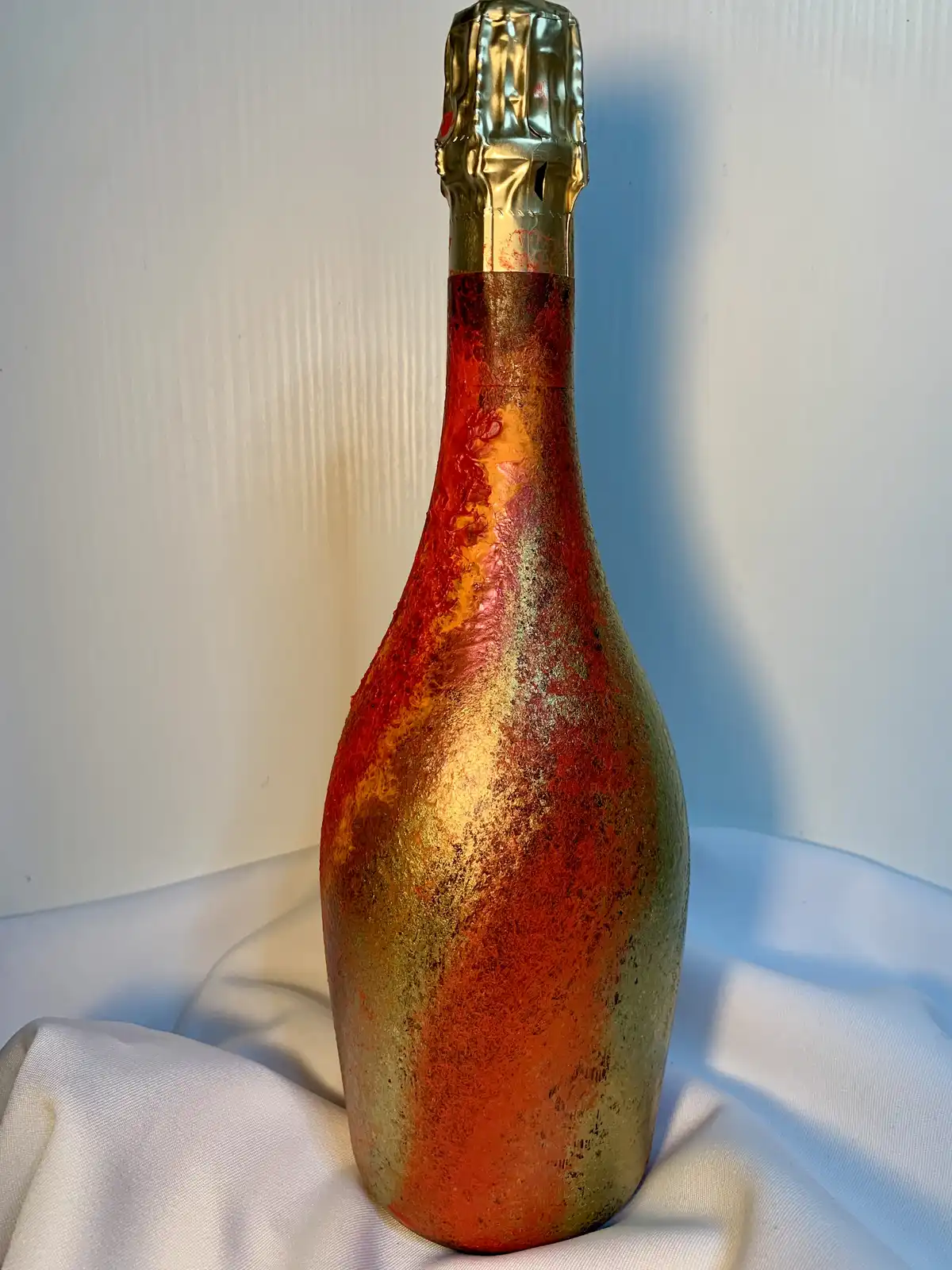 Bottiglia astratta blu - oro 