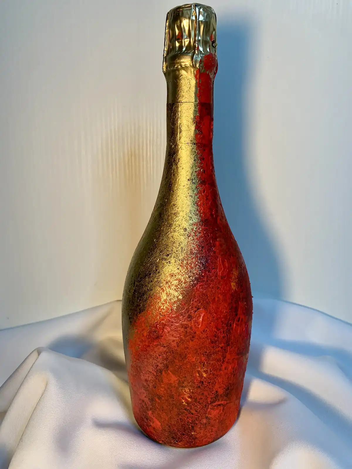 Bottiglia astratta blu - oro 